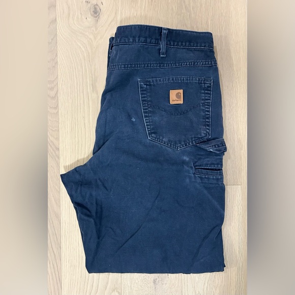 Carhartt Other - Carhartt Loose Fit Canvas Carpenter Work Pants B159 NVY